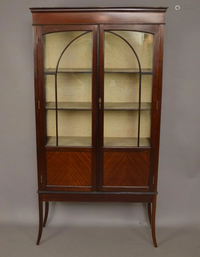 Mahogany China Cabinet, 67 x 35 x 13 deep - inches