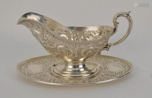 Gorham Sterling Hand Chased Gravy Boat (4 1/2