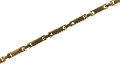 Altinbas, 14ct gold two tone bracelet, 17cm in length,