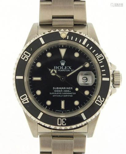 Rolex, gentleman's Submariner automatic wristwatch with