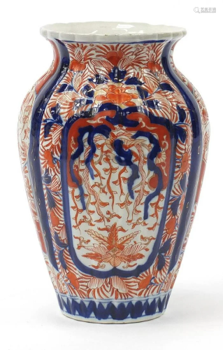 Japanese Imari vase hand painted with phoenixes and