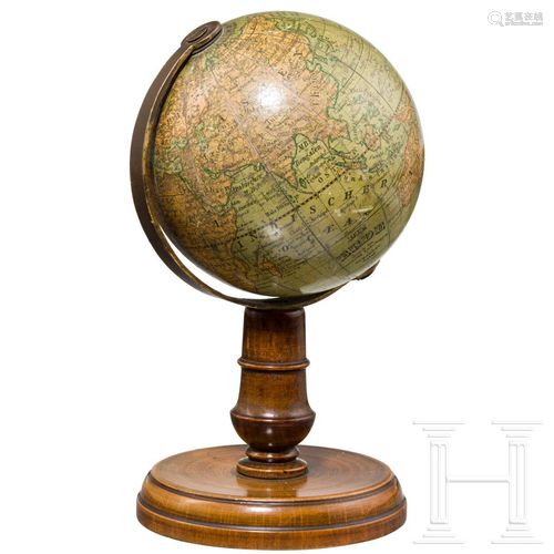 A rare small globe, Nuremberg, circa 1860