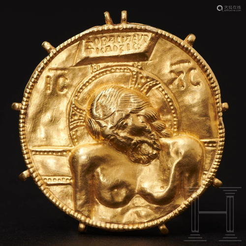 A striking, late Byzantine gold medallion, 11th - 13th