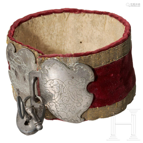 A small German dog collar for a lap dog, circa 1720