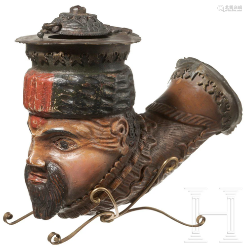 A large Austrian/Hungarian carved pipe head, 2nd half