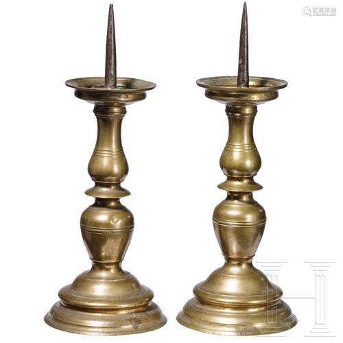 A pair of candlesticks, Nuremberg, circa 1580-1600