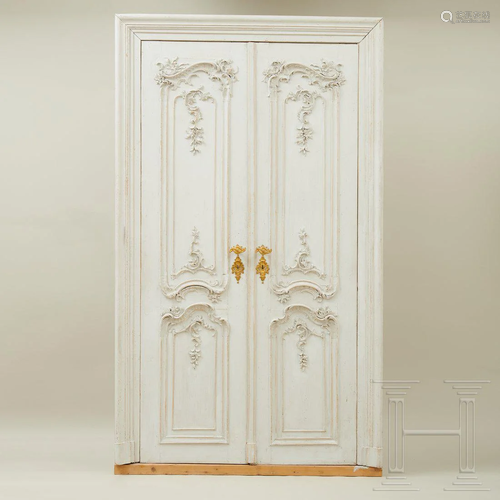 Two exquisite South German rococo doors from Bruchsal