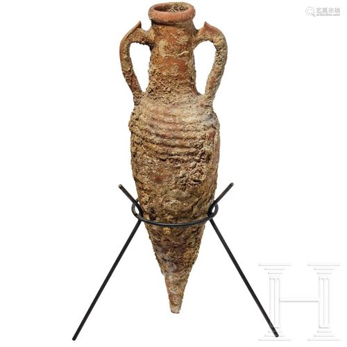 A Roman wine amphora of the Rhodian type, 1st - 2nd