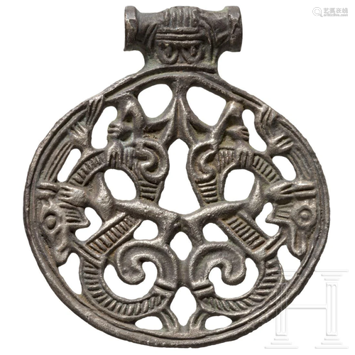 A Viking dragon pendant, 10th century