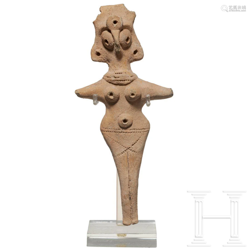 A Syro-Hittite Astarte fertility idol, terracotta, 2nd