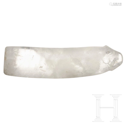 A Nepalese phallus carved from rock crystal, 20th