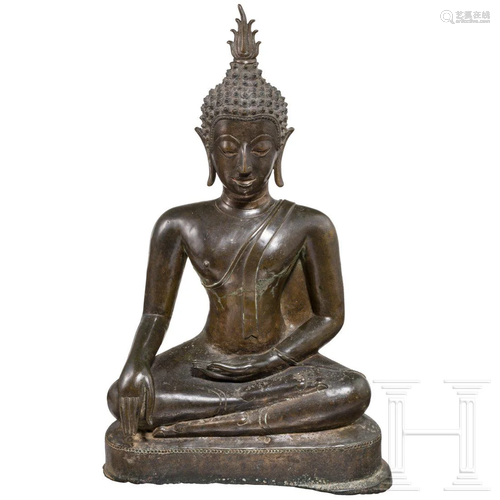 A Thai bronze Buddha, 19th century