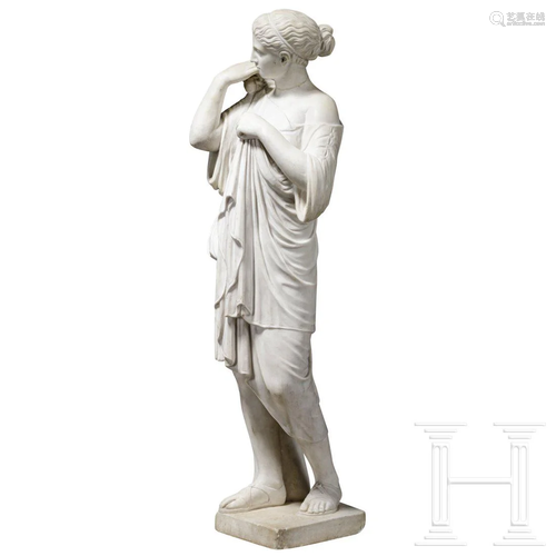 A French marble sculpture of Diana, 19th century