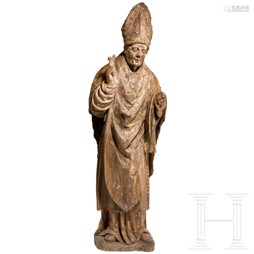 A French or Flemish standing bishop, 17th century