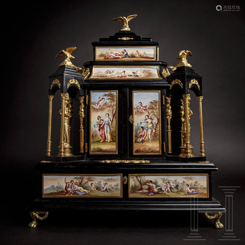 A large cabinet-case, Vienna, 19th century