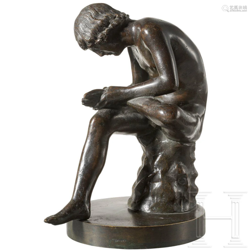 A Boy with Thorn, bronze, Grand-Tour object, late 18th