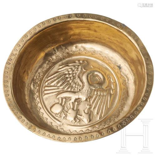 A small alms dish with pelican motive, Nuremberg, 1st