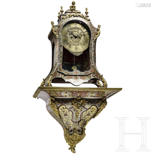 A Boulle console clock, Munich, circa 1770
