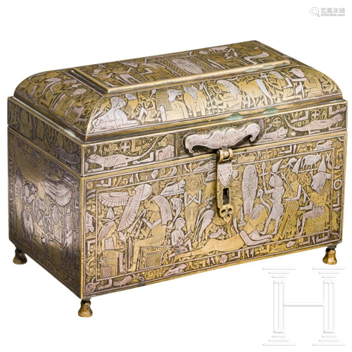 An unusual French casket in the style of Retour