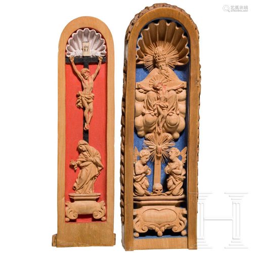 A rare Tyrolean portable or pilgrim altar, 18th/19th