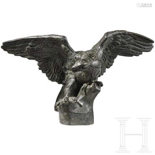 A life-sized German sculpture of an eagle, circa 1900