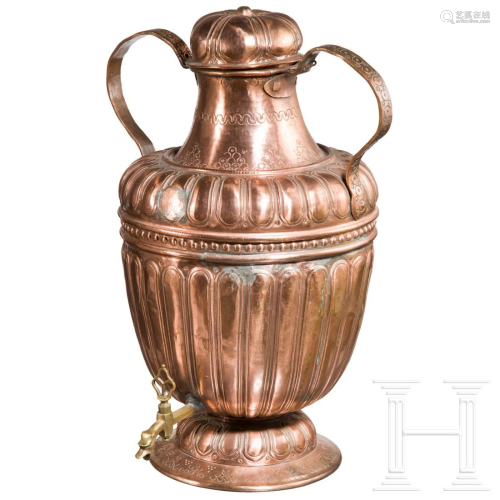 A large Venetian copper water jug, 17th century