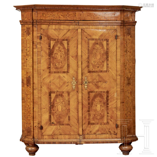 A South German cabinet with inlaid decor, 1st half of