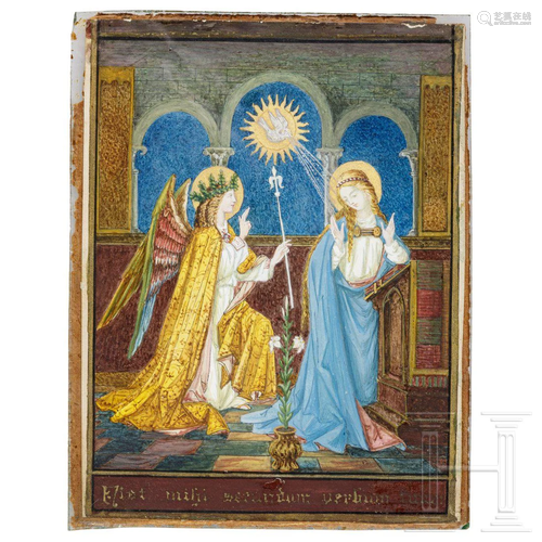 A miniature painting on parchment of the Conceptio