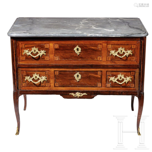 A French Louis XVI chest with drawers, circa 1780