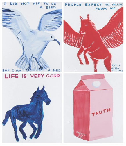 David Shrigley (b.1968) Four Posters (People Expect so