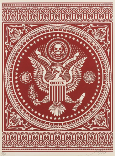 Shepard Fairey (b.1970) Presidential Seal (Red)