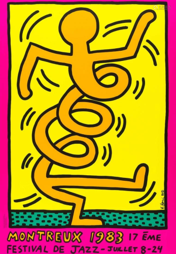 Keith Haring (1958-1990) Montreux 1983 Pink (Dö