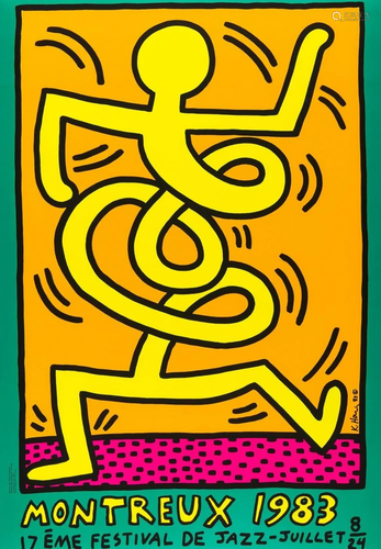 Keith Haring (1958-1990) Montreux 1983 Green (Dö