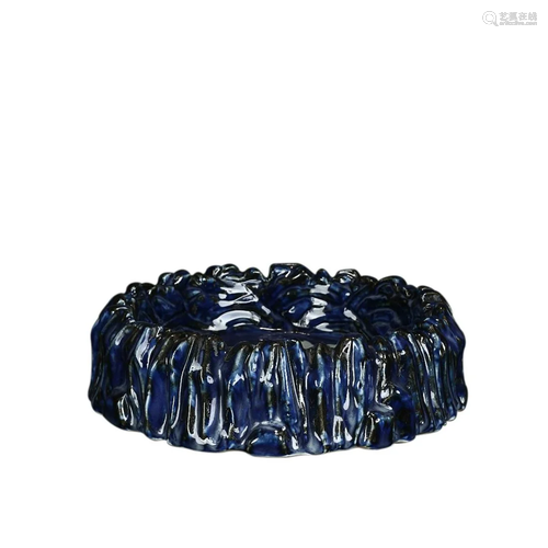 BLUE & WHITE 'DRAGON' BRUSH WASHING BOWL