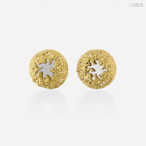 Chaumet, Bicolor gold earrings