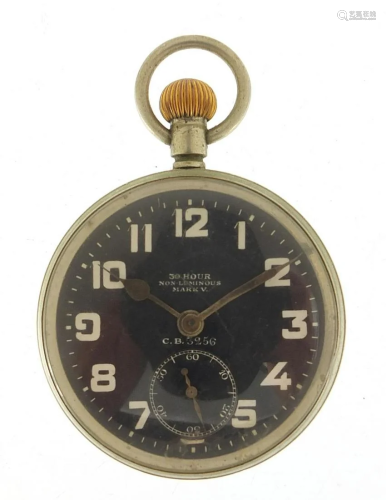 Zenith, British military issue open face pocket watch