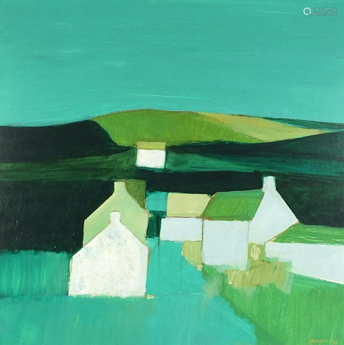 David Humphreys - Cottages before mountains, Welsh