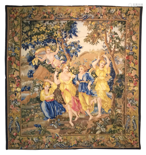 French tapestry, 19th century.