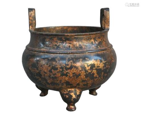 Chinese Gilt Bronze Incense Burner Censer