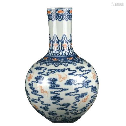 Chinese Blue And White Porcelain Vase