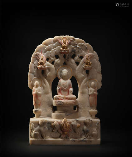 Han White Jade Buddha Statue from Northern Qi