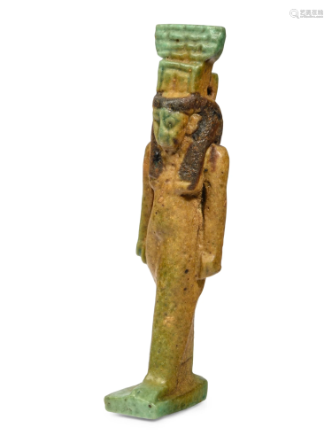 An Egyptian Two-Tone Faience Nephthys Height 3