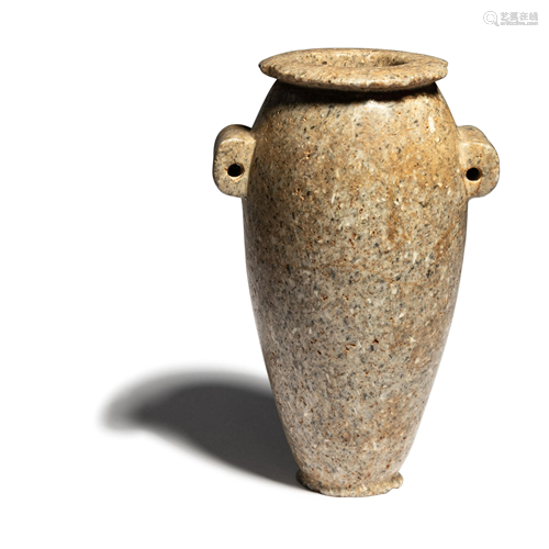 An Egyptian Stone Vessel Height 5 1/2 x width 3 1/4 x