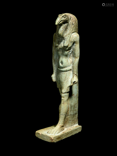 An Egyptian Faience Thoth Height 2 3/4 inches.