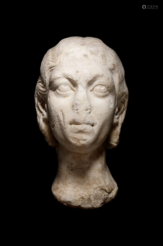 A Roman Marble Portrait Head of Julia Paula