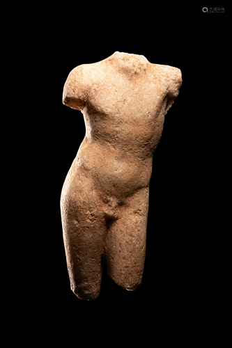 A Roman Marble Torso of a Youth Height 5 1/2 inches.