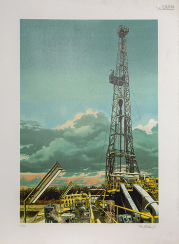 Tom Blackwell, Oil Well, Screenprint