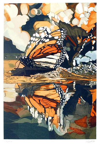 Fran Bull, Monarch Butterfly, Screenprint