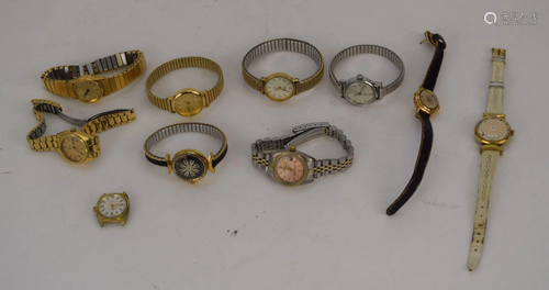 Mixed Ladies Watch Lot. Borel, Timex, Waltham, Seiko.