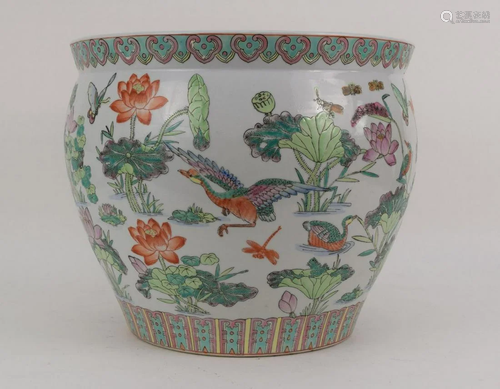 CHINESE FAMILLE ROSE PORCELAIN JARDINERE - Featuring